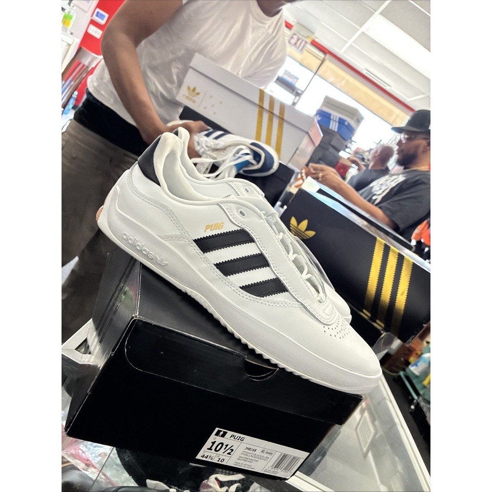 adidas Puig Cloud White Black Blue Bird Men's Skateboarding Shoes Sneaker JH8168